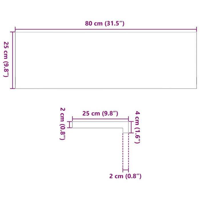VidaXL Stair Treads 4 Pcs Untreated 80x25x2cm Solid Oak Wood 3282894