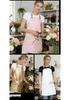 Waterproof PU Leather Apron for Hairdressing, Barbecue, and Cafe Use, with Custom Logo Option