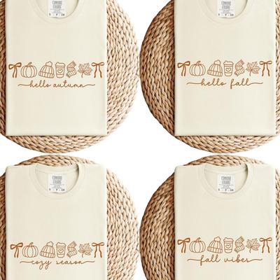 Comfort Colors® Cozy Season T-Shirt, Hello Autumn Shirt, Hello Fall Shirt, Fall Vibes Shirt, Fall Coffee Shirt, Pumpkin Season Shirt