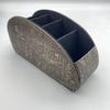 PU Leather Remote Control and Cosmetics Storage Box for Home or Office 