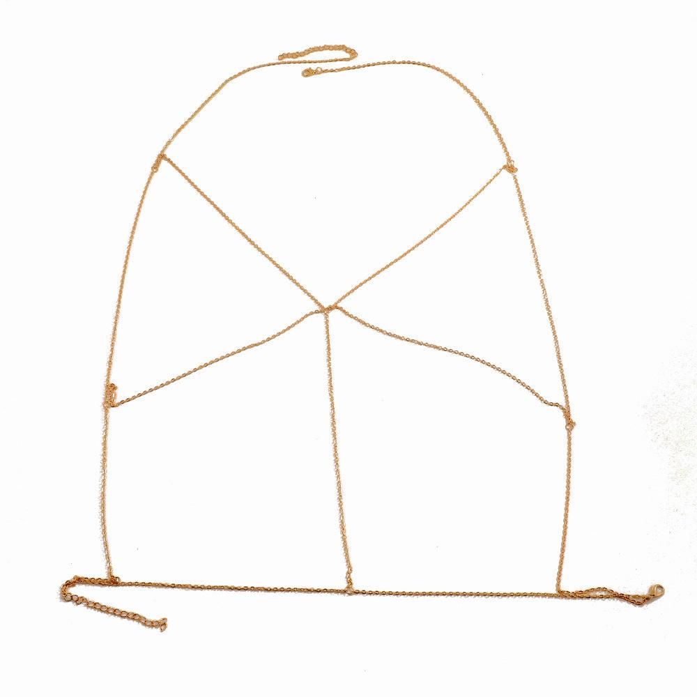 

Модная простая цепочка для тела, сексуальное бикини, простая цепочка для бюстгальтера, цепочка для груди золотой