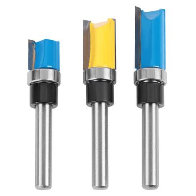 3 Stück Holzbearbeitungsfräser Fräsen 1/4" Schaft Kantenbearbeitung Nutfräsen Oberfräserbit