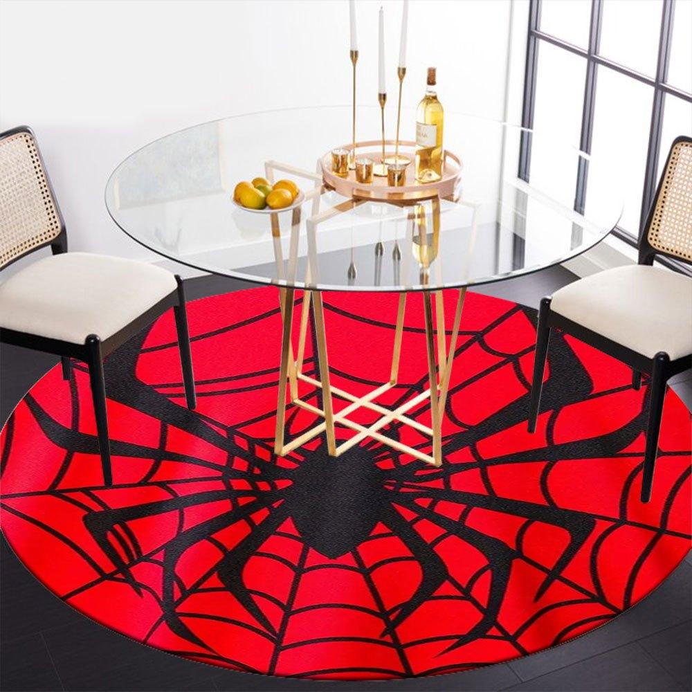Spider Web Circle Sticker - Halloween DecorationRound Non-Slip chair mat chair carpet for office Rugs for Office Decor Gift For Valentine's Day Mother