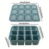 1 Pcs 12-Cell Silicone Ice Cube Tray With Lid Flexible Mold For Cocktails Broth Meal Prep Dishwasher Oven Safe