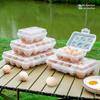 Stackable Design Egg Storage Box With Lid Egg Tray Multi-Purpose Egg Holder  Camping Use