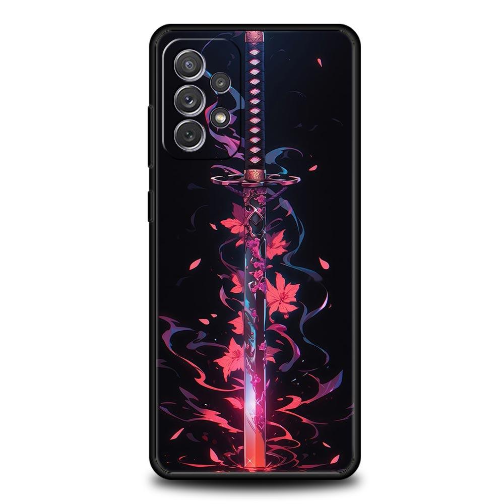 The Sword Creative Pattern Phone Case for Samsung Galaxy A55 A35 A17 A07 A15 A13 A25 A51 A71 A72 A73 A32 A52 A52S A41 Soft TPU