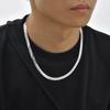 Flache Cubanische Kette Halskette für Männer Jungen, Wasserdichte Edelstahl Glieder Halsbänder, Klassische Männliche Accessoires Schmuck Geschenke