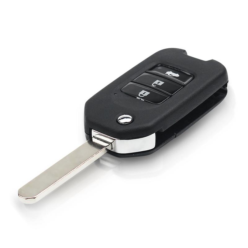 KEYYOU 3 Buttons Folding Flip Smart Remote Key Shell For Honda Accord Civic City Fit HR-V XR-V Vezel Auto Car Key Case Fob Cover