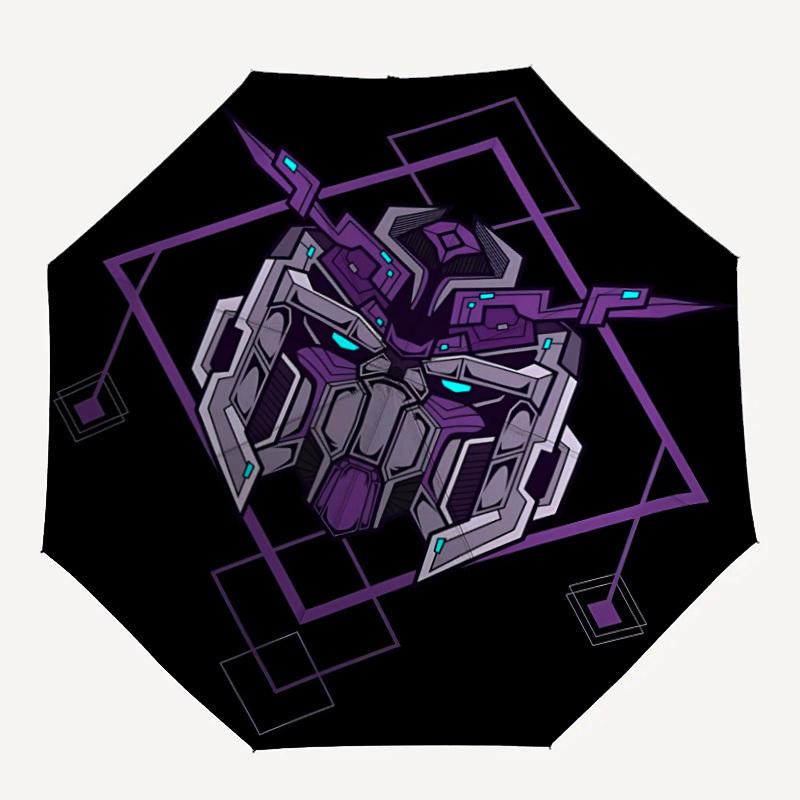 

1pc Gundam Automatic Open/Close Folding Umbrella, Windproof 8 Rib Construction, Lightweight Travel Umbrella for Women/Men,a0902087