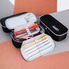 Canvas Password Lock Pen Box 4 Layers Portable Organizer Box Large-Capacity Pencil Case  Kids