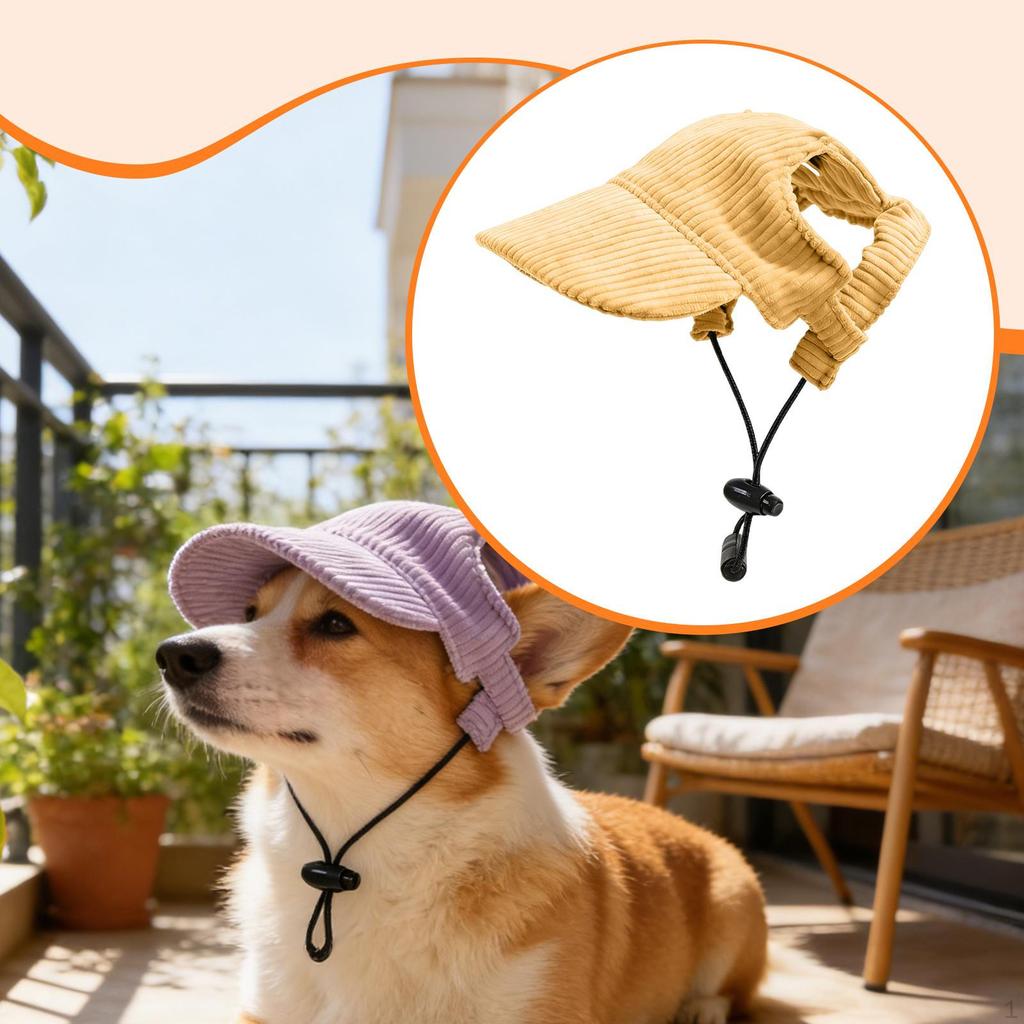 Dog Baseball Adjustable Fashion Corduroy Comfortable Puppy Sunbonnet Sun Protection Hat for