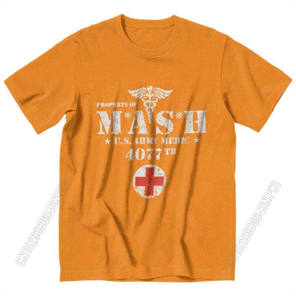 

бавовна Вінтажне Маш Телешоу Чоловіча Футболка 100% Бавовняна Футболка Футболки Літня Футболка Подарунок Жіночий Унісекс Одяг Новий Дизайн M помаранчевий