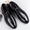 Fashion New Genuine Leather Men's Shoes Fashion High End Dad Leather Shoes Casual Wear Resistant Business Shoe Black Male Work Shoes