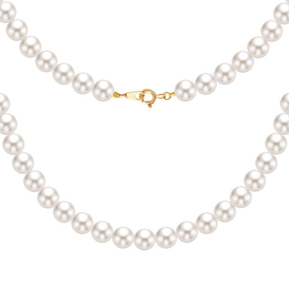 [Goldpang] 14K Milky Pearl Bead Necklace - 8mm