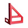 High-Precision Multifunctional Triangle Ruler, Thickened Square with 45° Angle, Stainless Steel & Aluminum Alloy for Woodworking & Decoration