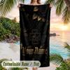 Rammstein Strandtuch, Personalisierter Benutzerdefinierter Name Text, Schnelltrocknendes Großes Saugfähiges Handtuch Für Strand Pool