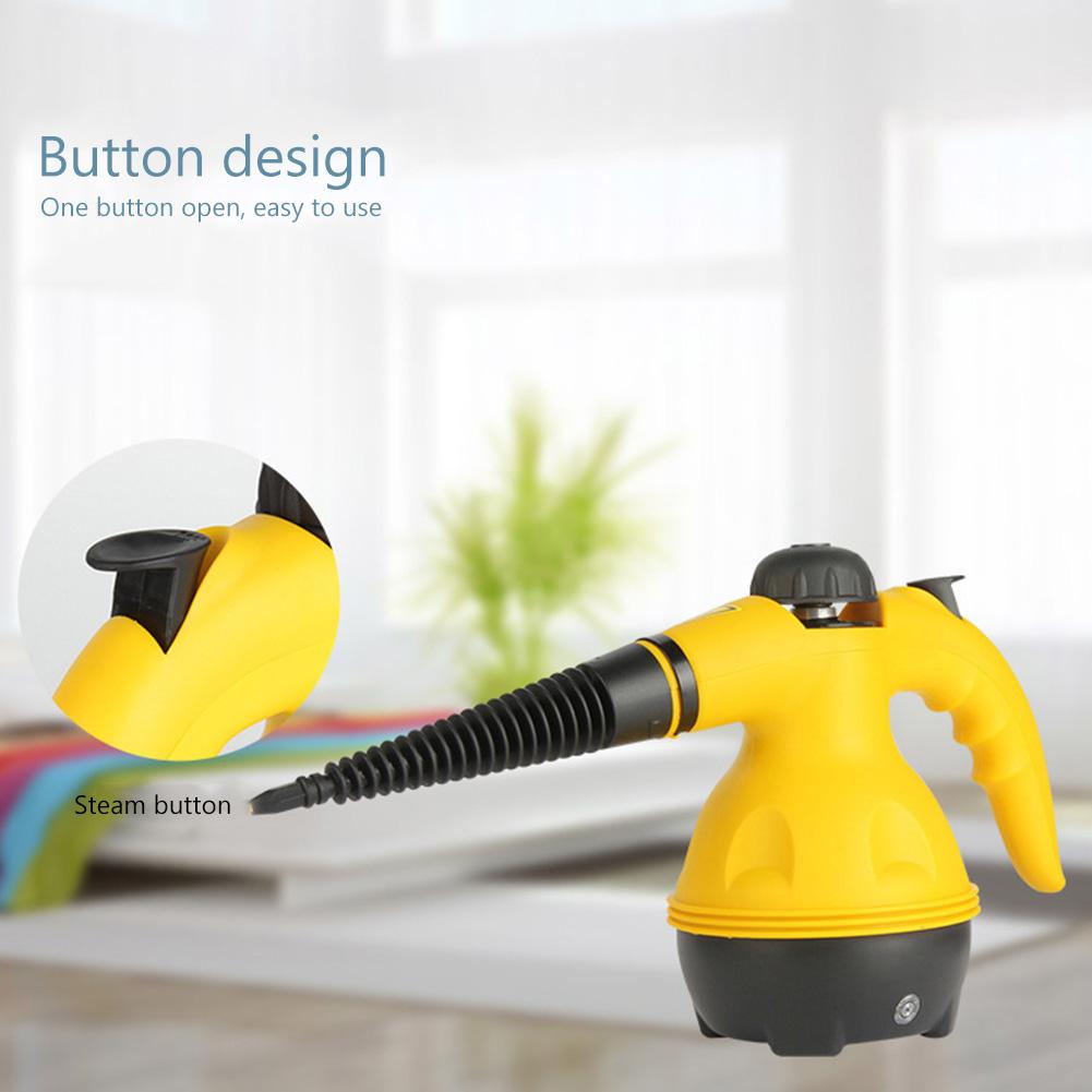 High Temperature Electric Steam Cleaner Portable Handheld Pressurized Steam Cleaner Safety Lock Attachments for Carpets Curtains