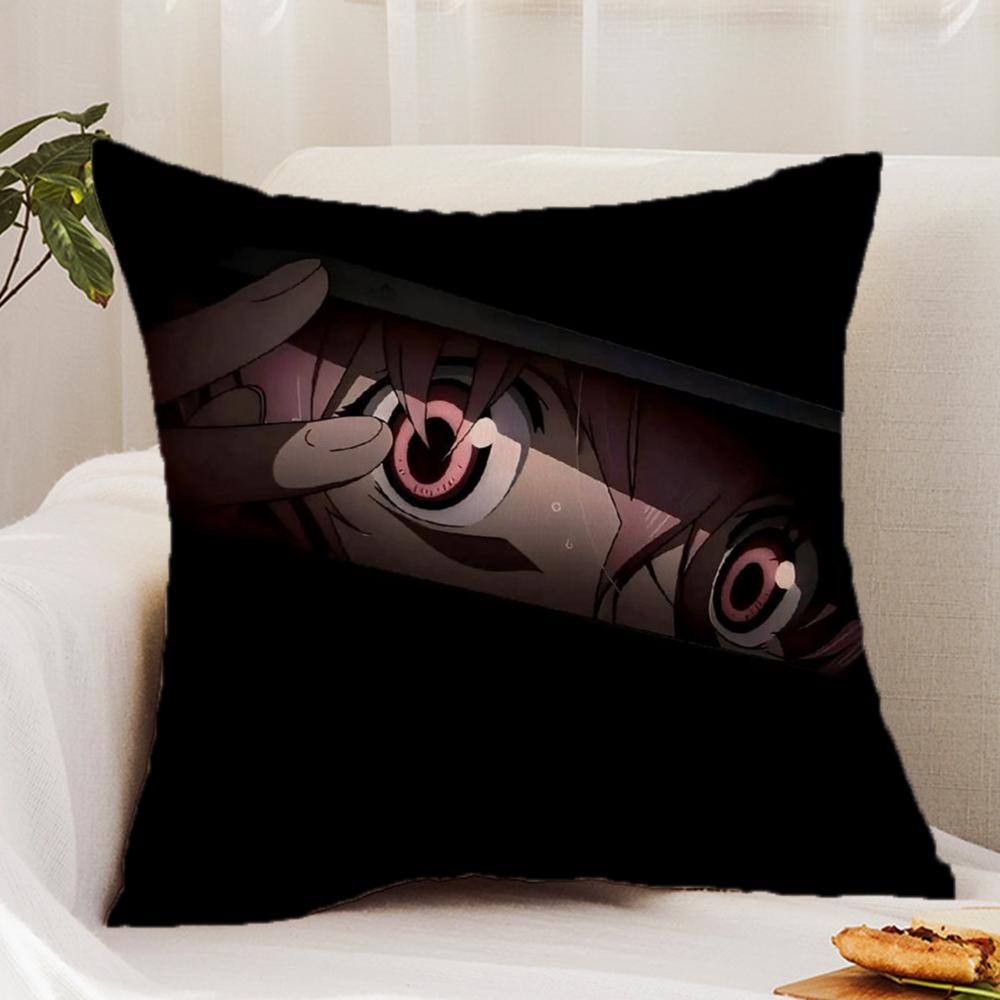 M-Mirai N-Nikki Cushion Cover Premium Comfort Reversible Pillow Cover - Dual - Use Design for Home & Car