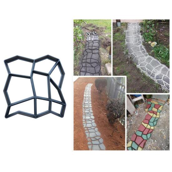 Pave Hage Gjenbrukbar DIY Steinvei Betong Sement Murstein Belegning Fortausform