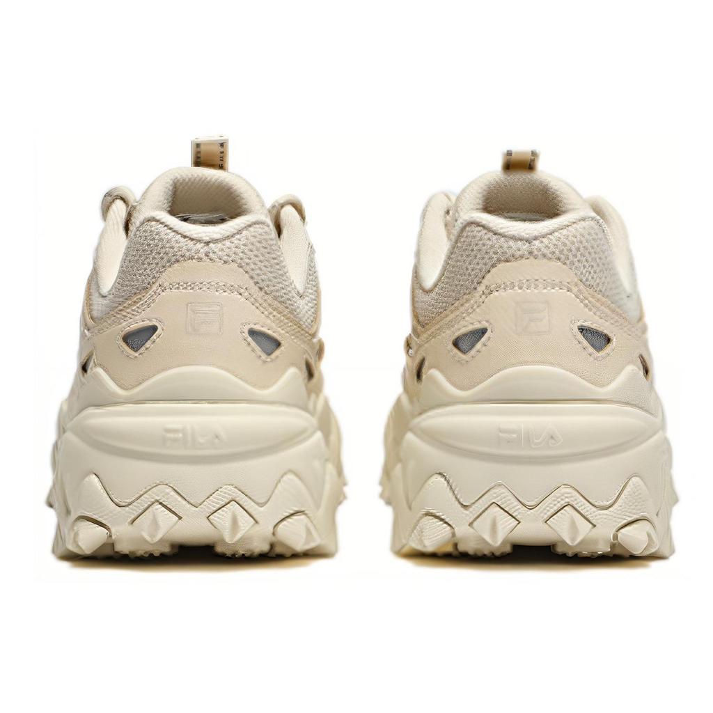Fila Oakmont 2 Mesh Fabric Synthetic Leather TPU Leather Retro Sports Low-Top Lifestyle Shoes Women Sneaker Beige F12W232133FAG
