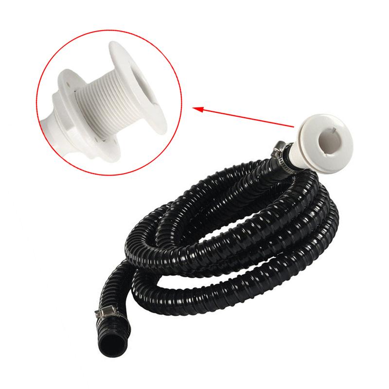 1 set Flexible Bilge Pump Hose Installation Kit 3/4-Inch Diameter 6.6 FT for Boats with 2 Clamps and Thru-Hull Fitting