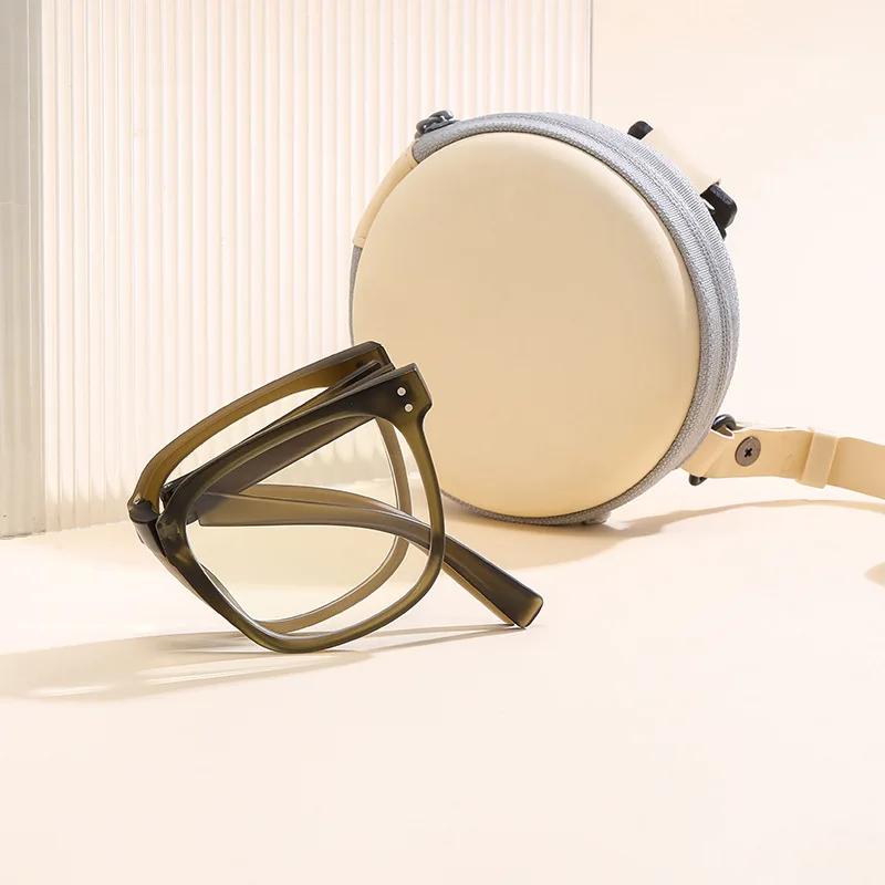 Foldable Square Reading Glasses for Women Men Anti Blue Light Presbyopia Diopter Far Sight Eyewear To+4 0 Fashion