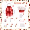 Mini Apron Clothing for Doll Christmas Elf Doll Baker Set Elf Chef Clothing Dress up Accessories Including Chef Hat,Rolling Pin,Egg Beater,Baking