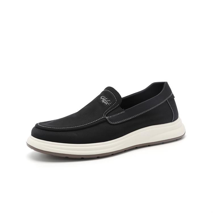 Simple Solid Color One Step Shoes: Comfortable and Soft Large Bottom Men's Casual Shoes in Summer, Versatile Cloth Shoes
