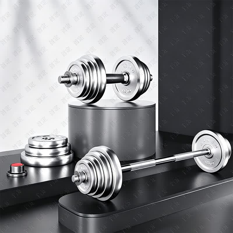 Shouding Electroplated Fitness Barbell & Dumbbell Set