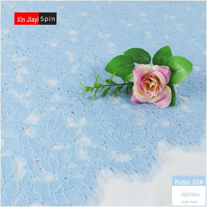 Hollow Tassel Eyelash Lace Fabric for Fashion Dresses