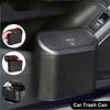 Universal Car Trash Garbage Bin Push Bag Organizer Storage Box Auto Accessories