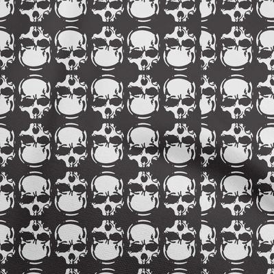 Georgette-Viskose, schwarzer Stoff, Totenkopf, Quilting-Zubehör, bedruckter Nähstoff, Meterware, 106,7 cm
