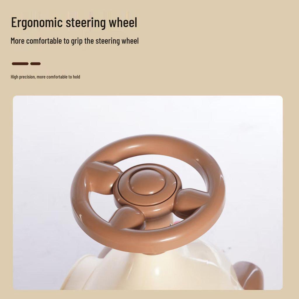 Retro Four-Wheeled Ride-On Twist Scooter for Kids