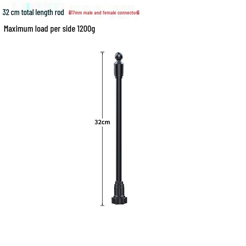 17mm Dual Ball Head Phone Holder Extension Rod Adapter