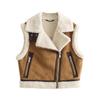Y 2023 Autumn/Winter European-American Women's Fur Lapel Zipper Vest: Versatile & Casual
