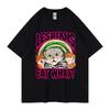 2026 Uomo_Donna Hip Hop T-Shirt LESBIANS EAT WHAT Streetwear T-Shirt Hiphop T-shirt Larghe Estive Manica Corta