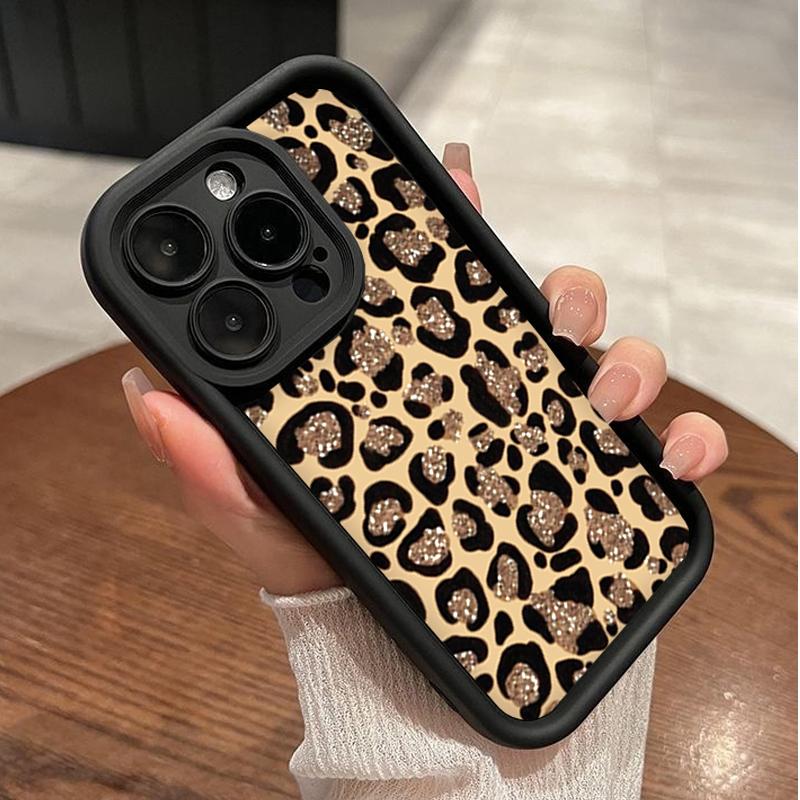 Case For RENO 15 13 14 PRO 15F 13F 11F 12F OPPO A3 A5 A6 PRO A3X A5X A6X Soft Y2K Leopard Print Shockproof Bumper Cover