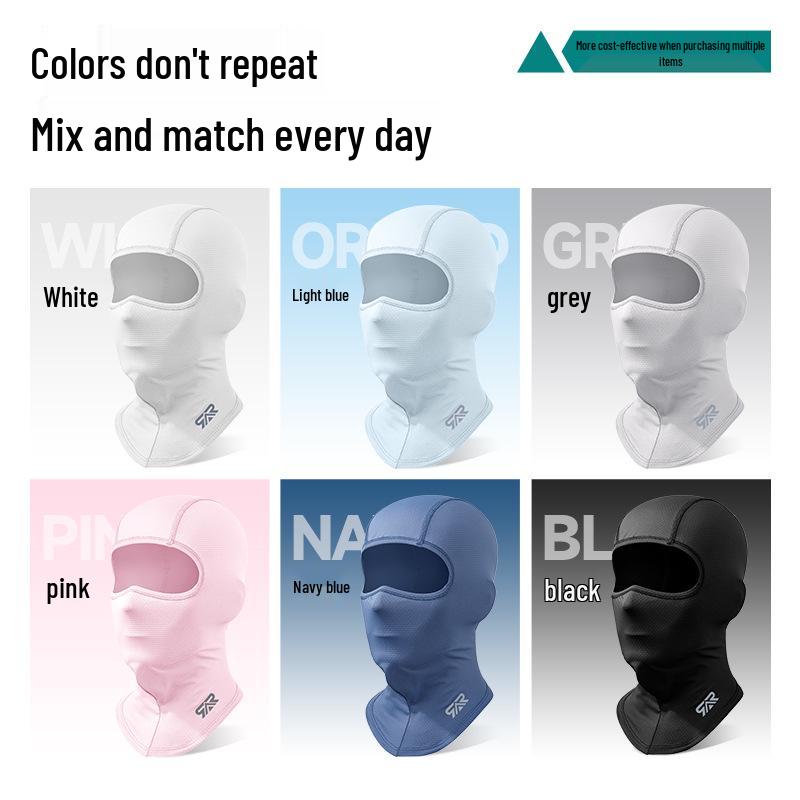 Sun Protection Breathable Motorcycle Headwear: Half & Full Helmet Sweat-Absorbent for Outdoor Riding