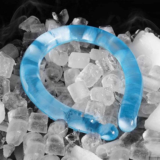 

Ледяное кольцо, портативный многоразовый, удобный охладитель для шеи, экологически чистая охлаждающая трубка для шеи, для летней жаркой погоды Circle белый