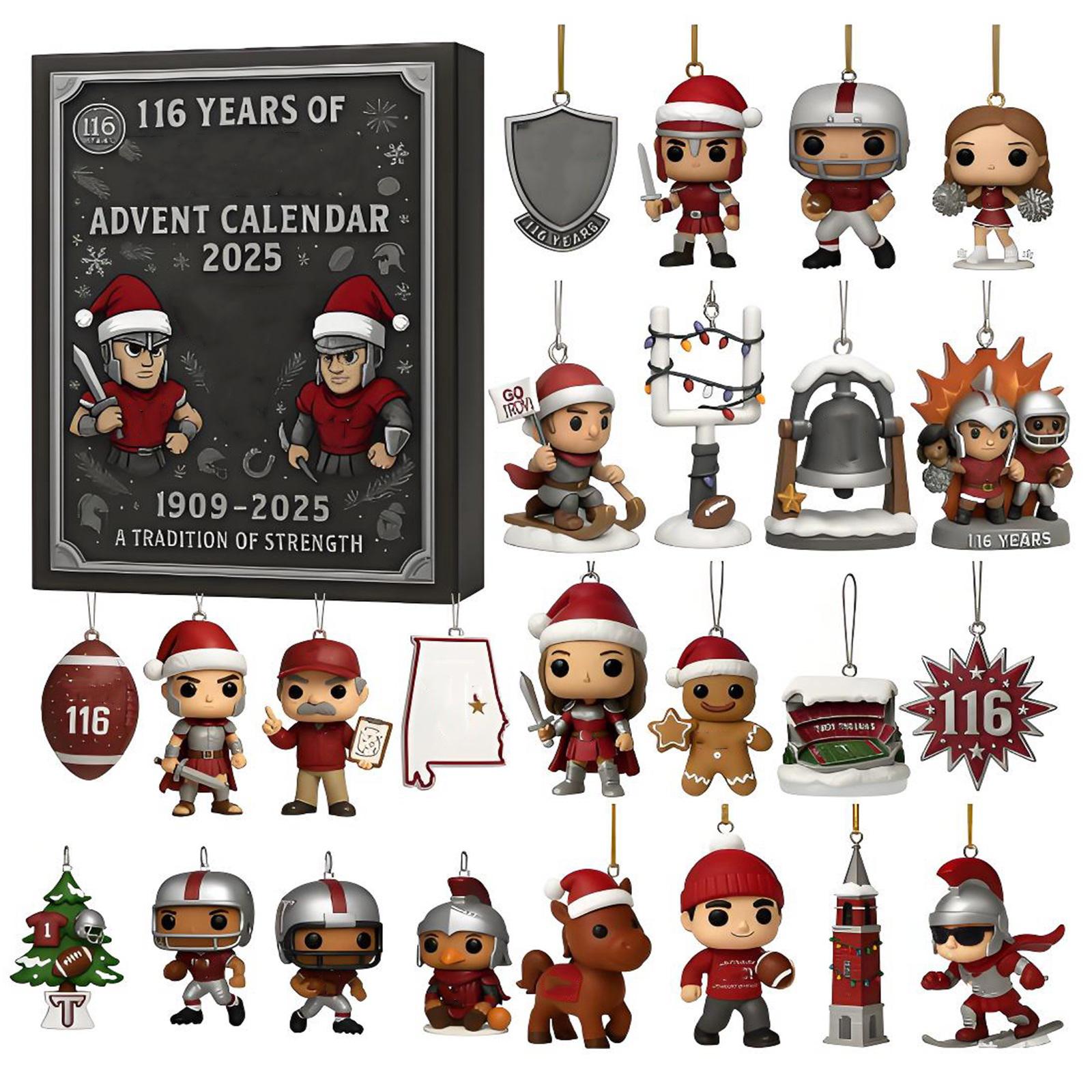 

2D Plane Box 24 Double-sided Printing Pendant Countdown Calendar 24-day Christmas Advent Calendar Acrylic Plane Pendant Blindbox One Size