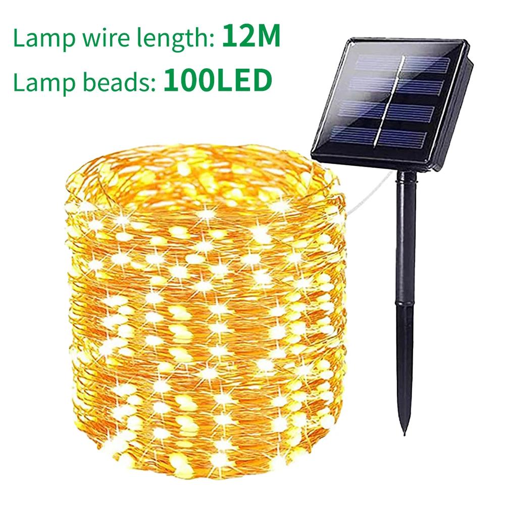 300Led Christmas Outdoor Solar Tube Rope Led Light Garden Decoration Xmas Wedding Garland Waterproof String Lights Fairy Strip
