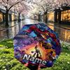 Custom Name Personalized Transformers Print Umbrella, Auto Open Close, 8‑Rib Sturdy Frame, Commute Camping Hiking Use, Birthday Gift