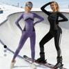 Seamless Skiing Base Set Thermal Underwear Quick Drying Sportswear Suitable for Skiing Fitness Sportswear and Winter Sports