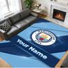 Crystal Velvet Rug Custom Name Text, Soft Non Slip Floor Mat Home DecorManchester City