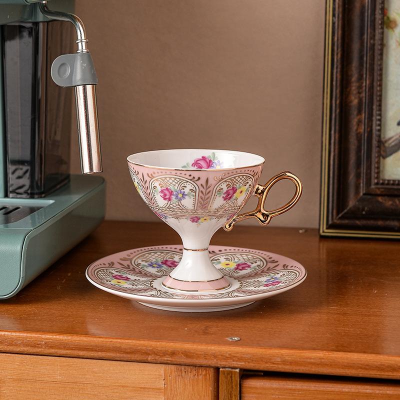 BRCeramic Black Tea Cups Saucer Condense Afternoon Tea Coffee Cup Saucer Sets Couple Cup Set Home Creative Milk Mug New Home GiftEY