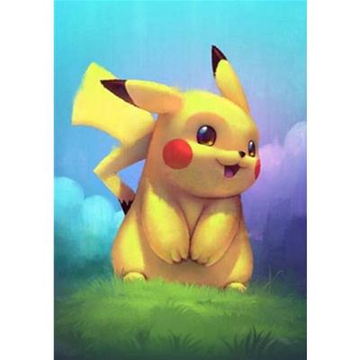 Completo 5D Diy Pintura Diamante Luz Rápida Pikachu Bordado Ponto Cruz Decoração de Casa Presente Feito à Mão