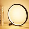 LED Table Lamp for Bedroom Round Acrylic Desk Lamp for Living Room Black/Wh