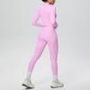 Three-Piece Yoga Set: Cross-Back Sports Tank, Zipper Jacket, High-Waisted Butt Lifting Leggings