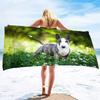 Bull Terrier Print Large Beach Towel for Bath Travel Outdoors Lightweight Soft Towels Super Absorbent Sandproof Quick Dry Towel