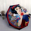 Snow White,Apple Themed Automatic Opening and Closing Folding Umbrella, Reinforced 8 Ribs, Compact Travel Design, Fashionable Folding Umbrel